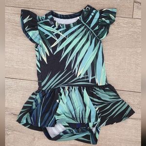 Posh Peanut Green and Black Baby Outfit